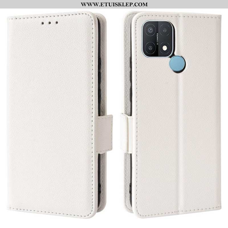 Etui Folio do Oppo A15 Skórzany Futerał Flap Double Litchi Nowe Kolory